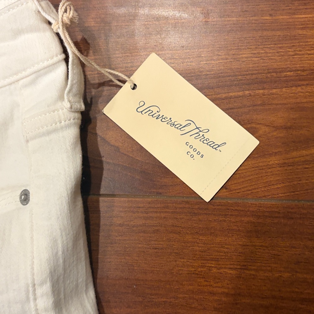 Universal Threads High Rise Skinny White Denim Jeans Size 10 NWT - Picture 5 of 12